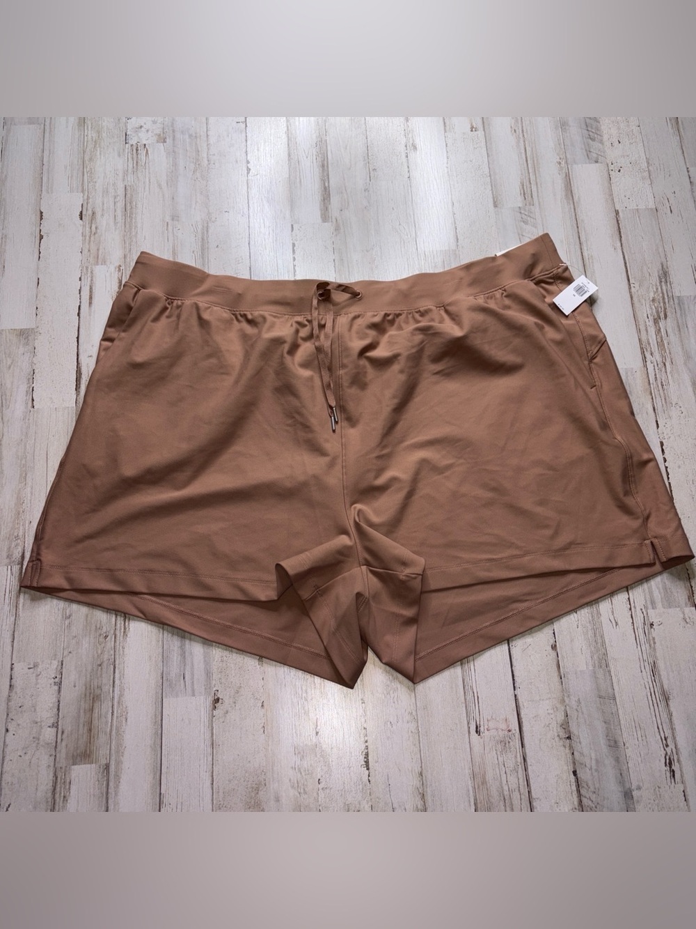 Old Navy Womens Plus Athletic Shorts Brown PowerSoft High-Rise Go-Dry Active 3X